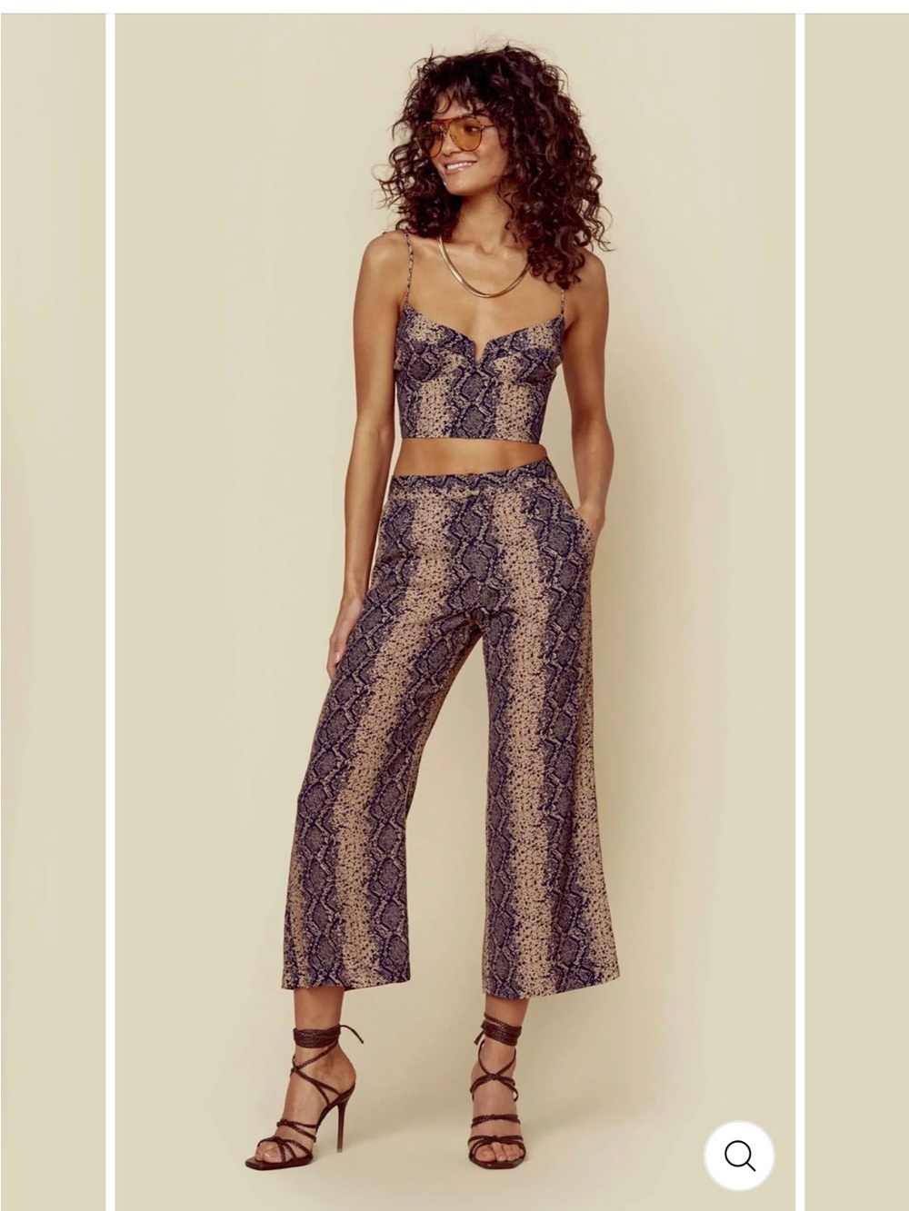 Snake-Print Matching Set